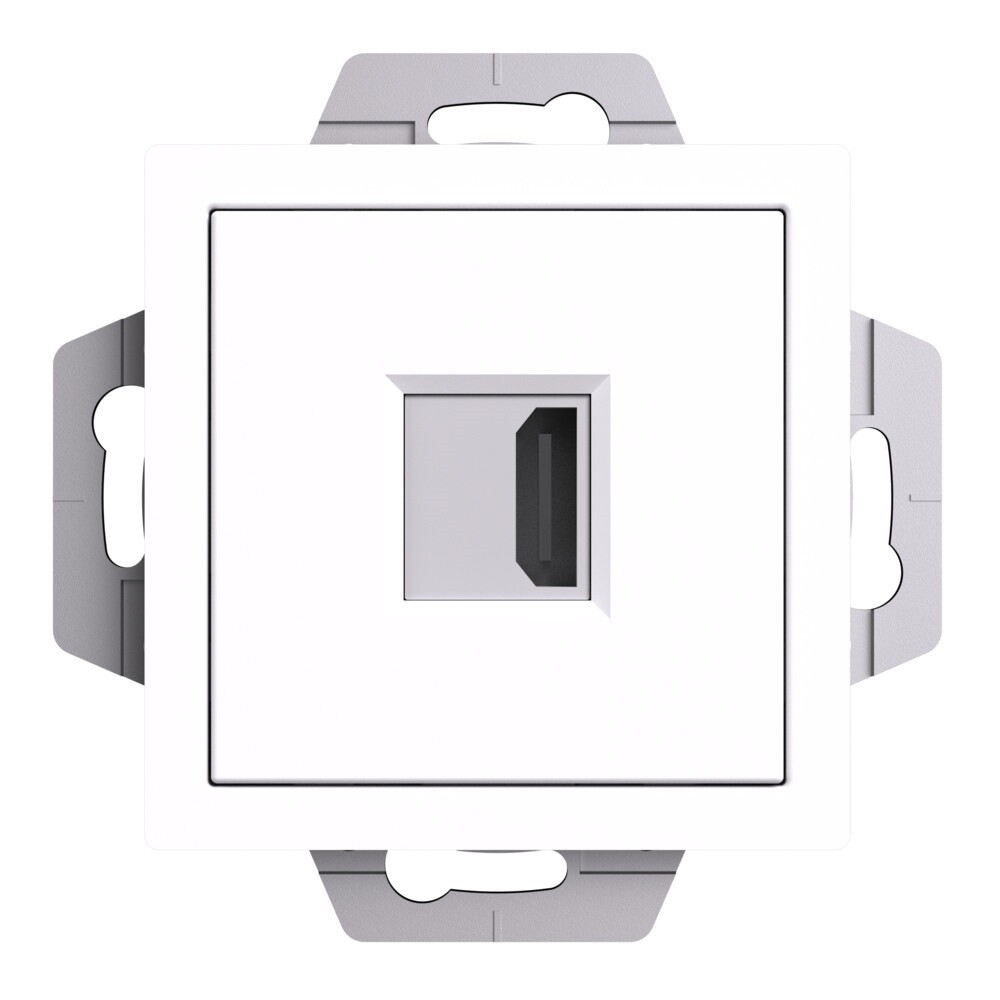 Изображение товара Розетка HDMI Systeme Electric AtlasDesign встраиваемая белая 1 гнездо