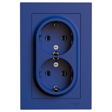 Розетка Systeme Electric AtlasDesign встраиваемая аквамарин (ATN001124)