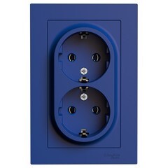 Изображение товара Розетка Systeme Electric AtlasDesign встраиваемая аквамарин (ATN001124)