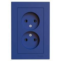 Изображение товара Розетка Systeme Electric AtlasDesign встраиваемая аквамарин (ATN001120)