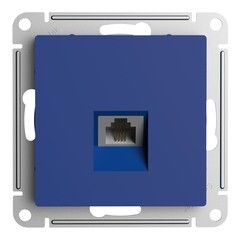 Изображение товара Розетка телефонная Systeme Electric AtlasDesign встраиваемая аквамарин RJ11 (ATN001181)