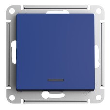 Переключатель Systeme Electric AtlasDesign одноклавишный встраиваемый аквамарин с подсветкой (ATN001163)