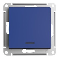 Изображение товара Переключатель Systeme Electric AtlasDesign одноклавишный встраиваемый аквамарин с подсветкой (ATN001163)