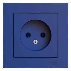 Изображение товара Розетка Systeme Electric AtlasDesign встраиваемая аквамарин (ATN001140)