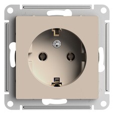 Розетка Systeme Electric AtlasDesign встраиваемая песочная (ATN001243)