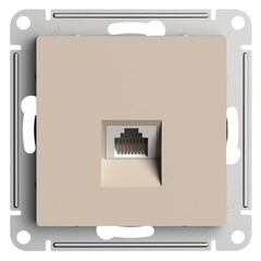 Розетка компьютерная Systeme Electric AtlasDesign встраиваемая песочная RJ45 (ATN001283)