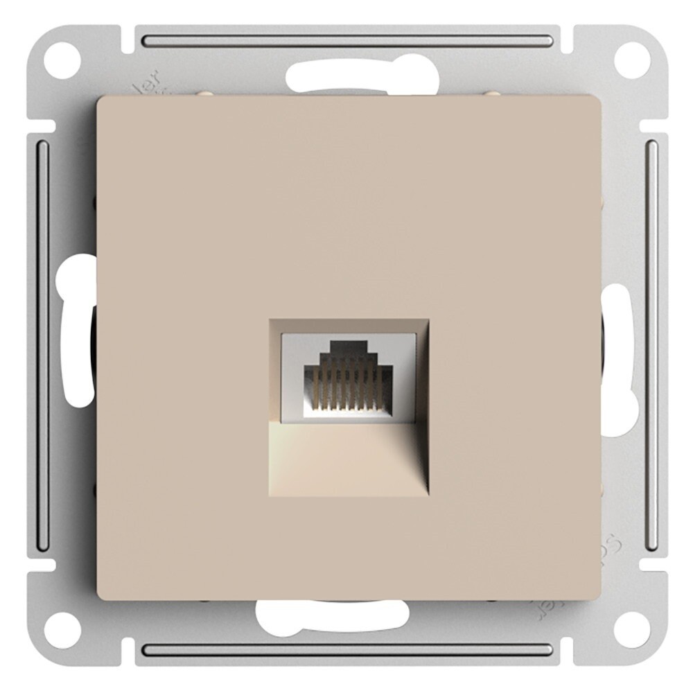 

Розетка компьютерная Systeme Electric AtlasDesign встраиваемая песочная RJ45 (ATN001283), Бежевый