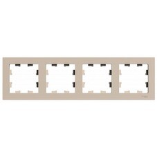 Рамка Systeme Electric AtlasDesign четырехместная песочная (ATN001204)
