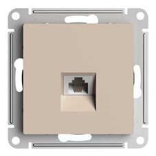 Розетка телефонная Systeme Electric AtlasDesign встраиваемая песочная RJ11 (ATN001281)