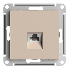 Изображение товара Розетка телефонная Systeme Electric AtlasDesign встраиваемая песочная RJ11 (ATN001281)