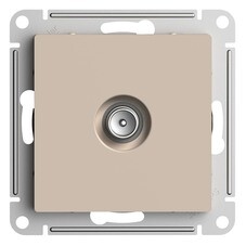 Розетка телевизионная Systeme Electric AtlasDesign встраиваемая песочная (ATN001293)