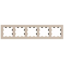 Рамка Systeme Electric AtlasDesign пятиместная песочная (ATN001205)