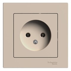 Изображение товара Розетка Systeme Electric AtlasDesign встраиваемая песочная (ATN001240)