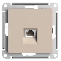 Изображение товара Розетка компьютерная Systeme Electric AtlasDesign встраиваемая песочная RJ45 (ATN001286)