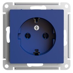 Изображение товара Розетка Systeme Electric AtlasDesign встраиваемая аквамарин (ATN001143)