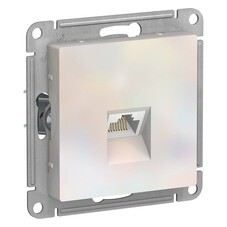 Розетка компьютерная Systeme Electric AtlasDesign встраиваемая жемчуг RJ45 (ATN000483)