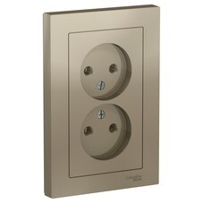 Розетка Systeme Electric AtlasDesign встраиваемая шампань (ATN000520)