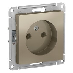 Изображение товара Розетка Systeme Electric AtlasDesign встраиваемая шампань (ATN000541)