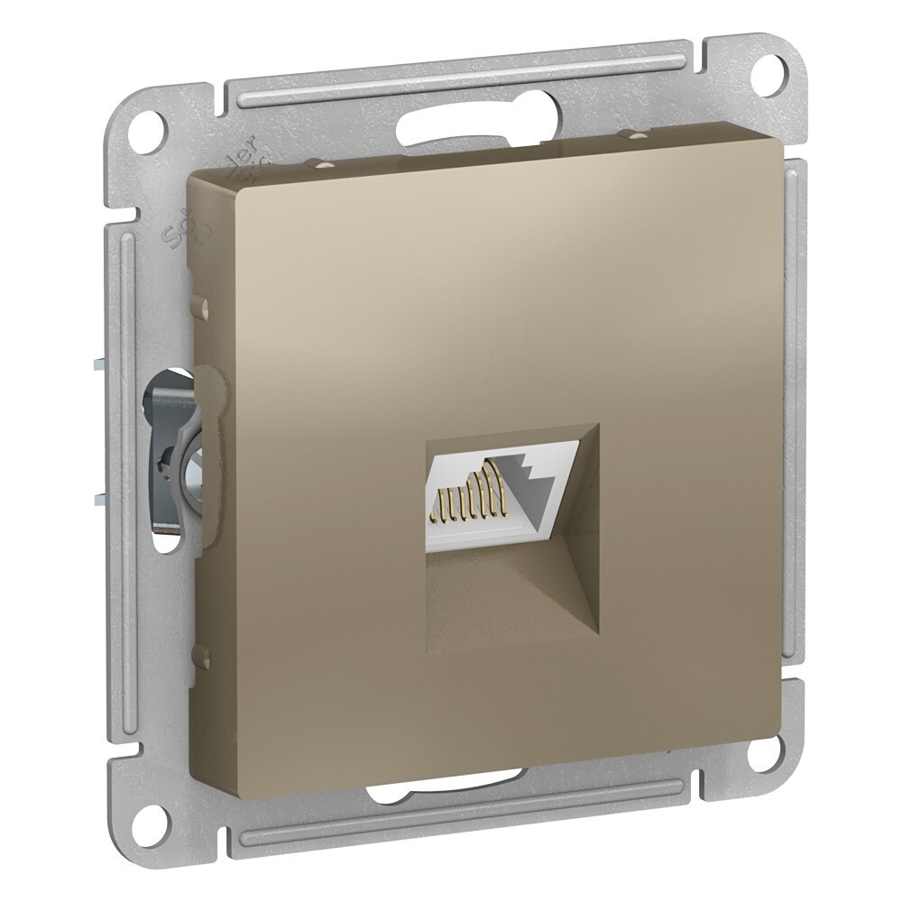 

Розетка компьютерная Systeme Electric AtlasDesign встраиваемая шампань RJ45 (ATN000583), Бежевый