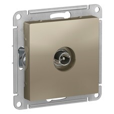 Розетка телевизионная Systeme Electric AtlasDesign встраиваемая шампань (ATN000591)