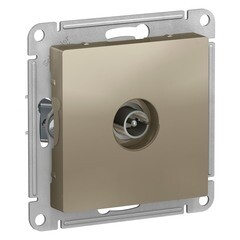 Изображение товара Розетка телевизионная Systeme Electric AtlasDesign встраиваемая шампань (ATN000593)