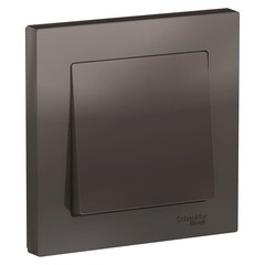 Изображение товара Выключатель Systeme Electric AtlasDesign одноклавишный встраиваемый мокко (ATN000612)