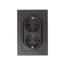 Розетка Systeme Electric AtlasDesign встраиваемая мокко (ATN000624)