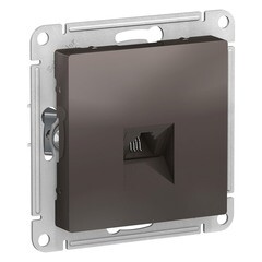 Изображение товара Розетка телефонная Systeme Electric AtlasDesign встраиваемая мокко RJ11 (ATN000681)