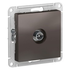 Розетка телевизионная Systeme Electric AtlasDesign встраиваемая мокко (ATN000693)