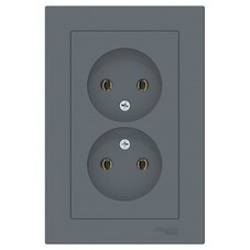 Розетка Systeme Electric AtlasDesign встраиваемая грифель (ATN000720)