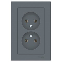 Изображение товара Розетка Systeme Electric AtlasDesign встраиваемая грифель (ATN000720)