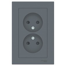 Розетка Systeme Electric AtlasDesign встраиваемая грифель со шторками (ATN000722)