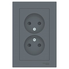 Изображение товара Розетка Systeme Electric AtlasDesign встраиваемая грифель со шторками (ATN000722)