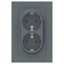 Розетка Systeme Electric AtlasDesign встраиваемая грифель (ATN000724)