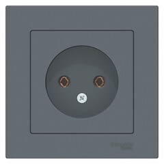Розетка Systeme Electric AtlasDesign встраиваемая грифель (ATN000740)