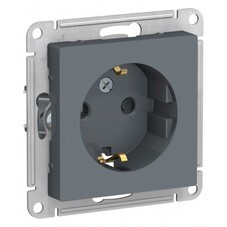 Розетка Systeme Electric AtlasDesign встраиваемая грифель со шторками (ATN000745)
