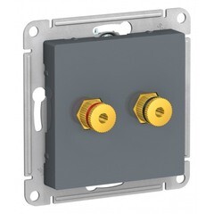 Изображение товара Розетка аудио Systeme Electric AtlasDesign встраиваемая грифель (ATN000787)