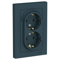 Изображение товара Розетка Systeme Electric AtlasDesign встраиваемая изумруд (ATN000824)