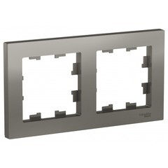 Изображение товара Рамка Systeme Electric AtlasDesign двухместная сталь (ATN000902)