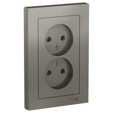 Розетка Systeme Electric AtlasDesign встраиваемая сталь (ATN000920)