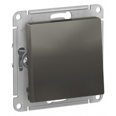 Переключатель Systeme Electric AtlasDesign одноклавишный встраиваемый сталь (ATN000961)