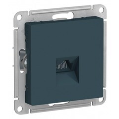 Изображение товара Розетка компьютерная Systeme Electric AtlasDesign встраиваемая изумруд RJ45 (ATN000883)