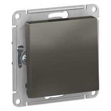 Переключатель Systeme Electric AtlasDesign одноклавишный встраиваемый сталь (ATN000971)