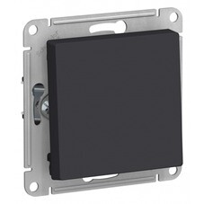 Выключатель Systeme Electric AtlasDesign одноклавишный встраиваемый карбон с самовозвратом (ATN001015)
