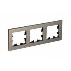 Изображение товара Рамка Systeme Electric AtlasDesign Nature трехместная латунь (ATN312203)
