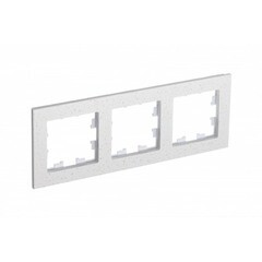 Изображение товара Рамка Systeme Electric AtlasDesign Nature трехместная мрамор крем роял (ATN343103)