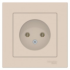 Изображение товара Розетка Systeme Electric AtlasDesign встраиваемая бежевая (ATN000240)