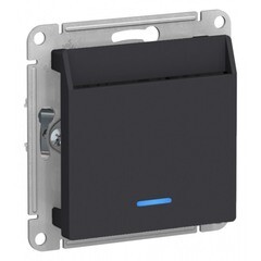 Изображение товара Выключатель Systeme Electric AtlasDesign карточный встраиваемый карбон с подсветкой (ATN001067)