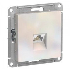 Изображение товара Розетка компьютерная Systeme Electric AtlasDesign встраиваемая жемчуг RJ45 (ATN000486)