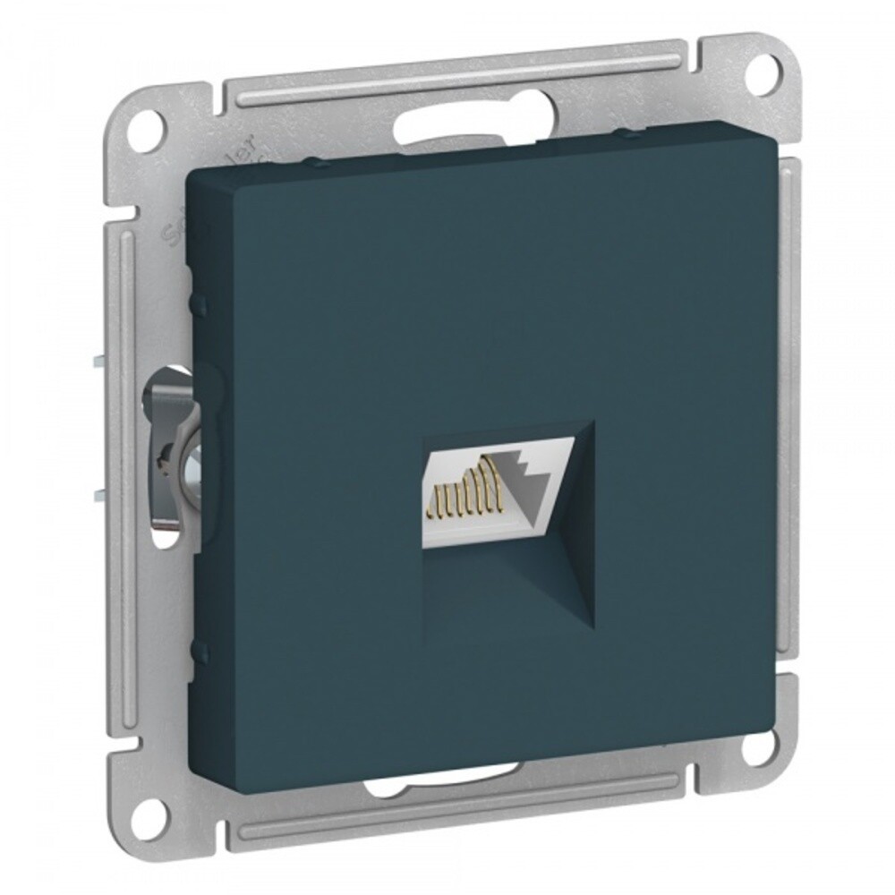 

Розетка компьютерная Systeme Electric AtlasDesign встраиваемая изумруд RJ45 (ATN000886), Зеленый